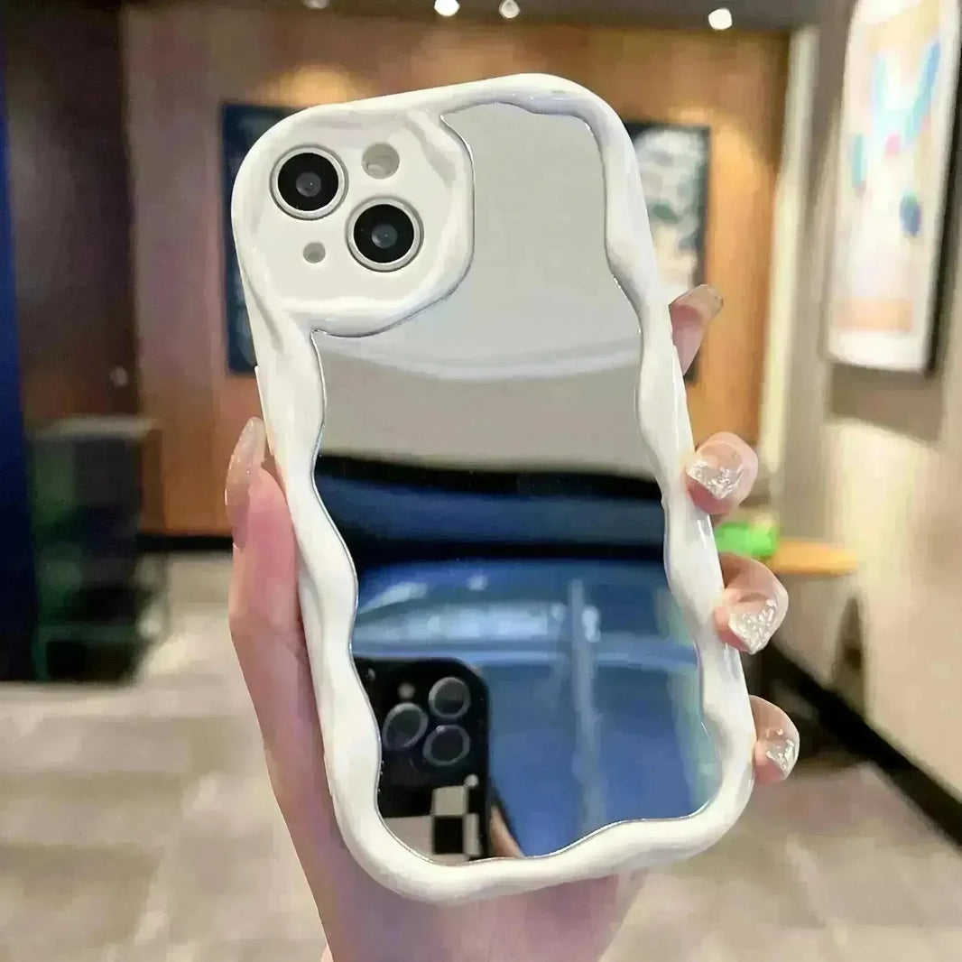 Cream Pattern Mirror Phone Case Drop-resistant Transparent Case - EX-STOCK CANADA