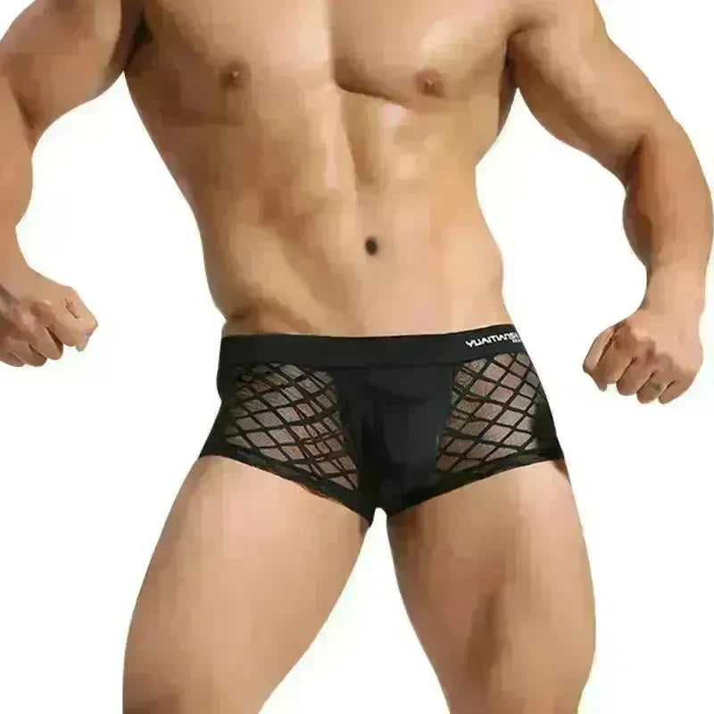 All- match Men's Underwear Breathable Nylon Mesh Boxer Briefs - EX-STOCK CANADA