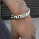 Men's Cuban Link Chain Titanium Steel Silver Bracelet - EX-STOCK CANADA