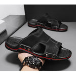 Non-slip Deodorant Men's Sandals Genuine Leather Outdoor Flip Flops  EX-STOCK CANADA