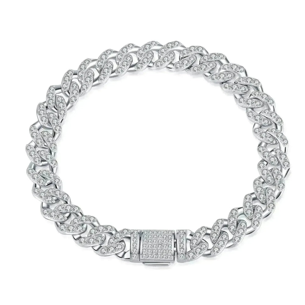 Cuban Link Chain Moissanite Bracelet - EX-STOCK CANADA
