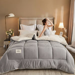 Simple Style Embroidered Skin-friendly Down Velvet Duvet EX-STOCK Canada 