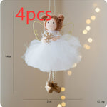 Christmas White Tulle Skirt Golden Wings Angel Girl Pendant EX-STOCK Canada 