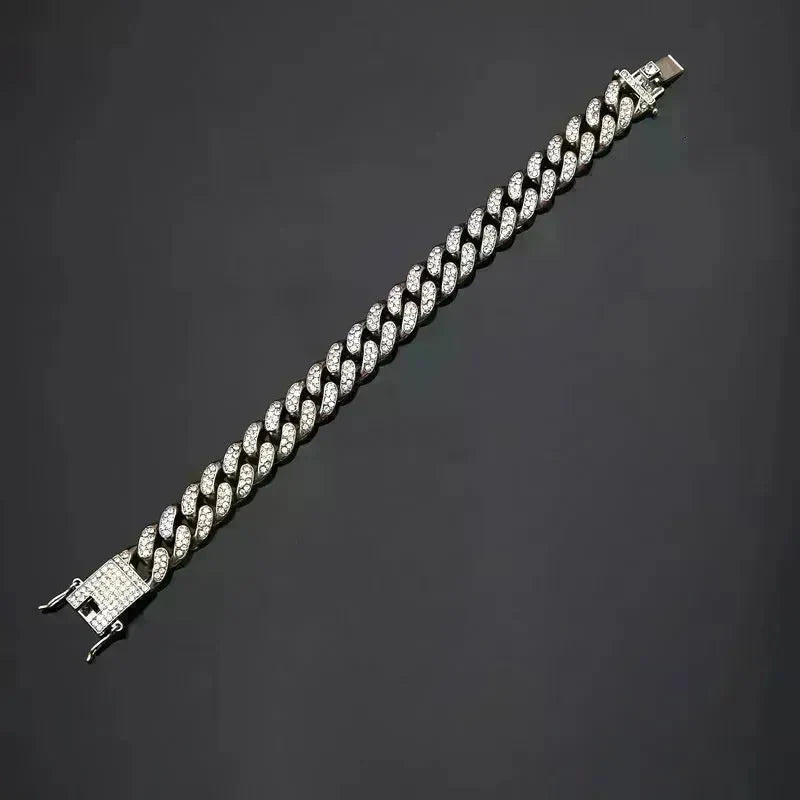 Cuban Bracelet Diamond Cuban Link Chain Hiphop Jewelry - EX-STOCK CANADA