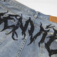 Punk Make Old Ripped Letter Denim Trousers Men Jeans - EX-STOCK CANADA