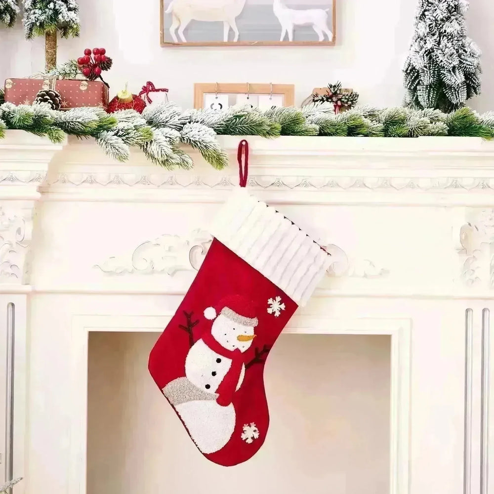 Christmas Decorations Gold Velvet Patch Christmas Stockings - EX-STOCK CANADA