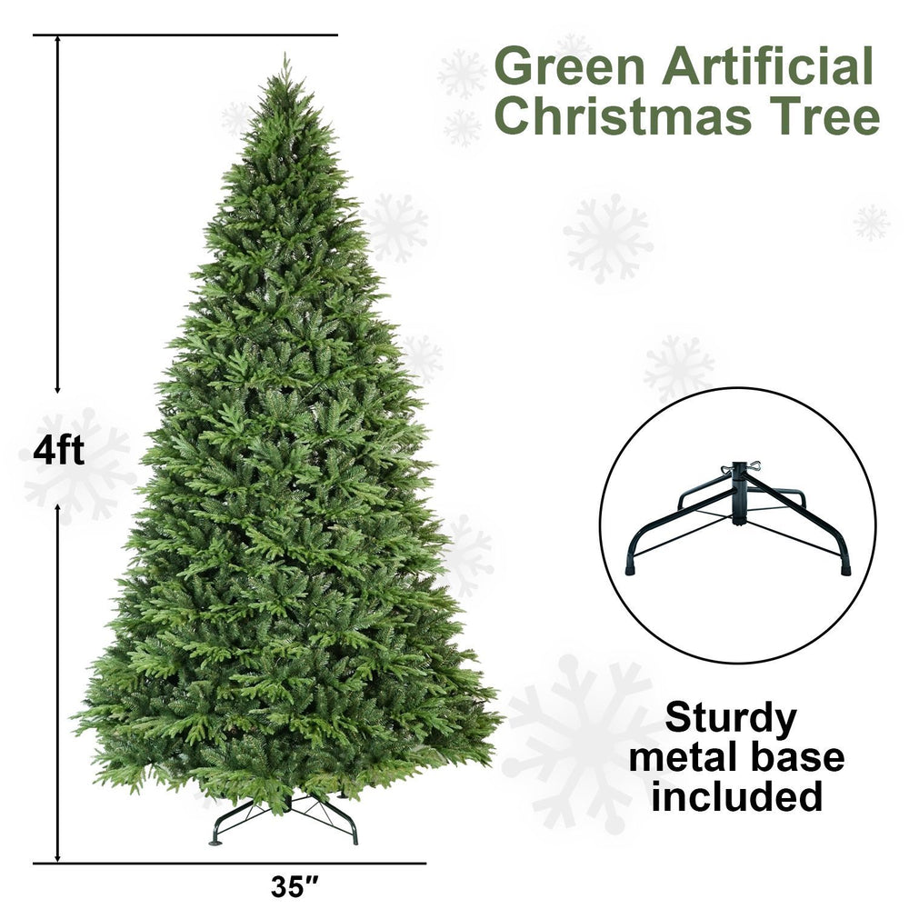 4ft PE PVC Hybrid Automatic Tree Steel Wire Wire Artificial Christmas Tree EX-STOCK Canada 