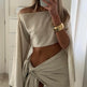 Women's lace-up top and strappy skirt two-piece set