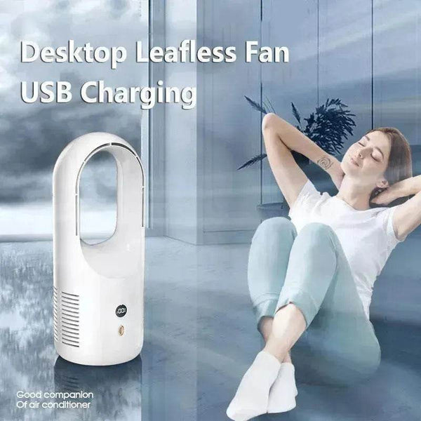كهرباء مروحة غير متضخمة سهول المكتب المحمولة USB قابلة لإعادة الشحن.
