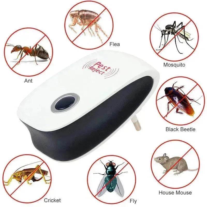 Electronic Ultrasonic Healthy Rechargeble Anti Mosquito Insect Pest Reject Mouse Repellent Repeller Practical Home EUUS Plug - EX-STOCK Canada