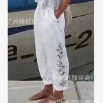 Elegant Cotton And Linen Floral Print Casual Jumpsuit - EX-STOCK CANADA