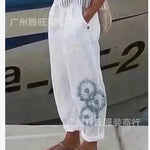 Elegant Cotton And Linen Floral Print Casual Jumpsuit - EX-STOCK CANADA