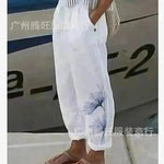 Elegant Cotton And Linen Floral Print Casual Jumpsuit - EX-STOCK CANADA