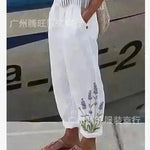 Elegant Cotton And Linen Floral Print Casual Jumpsuit - EX-STOCK CANADA
