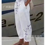 Elegant Cotton And Linen Floral Print Casual Jumpsuit - EX-STOCK CANADA