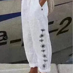 Elegant Cotton And Linen Floral Print Casual Jumpsuit - EX-STOCK CANADA