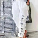 Elegant Cotton And Linen Floral Print Casual Jumpsuit - EX-STOCK CANADA
