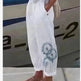 Elegant Cotton And Linen Floral Print Casual Jumpsuit - EX-STOCK CANADA