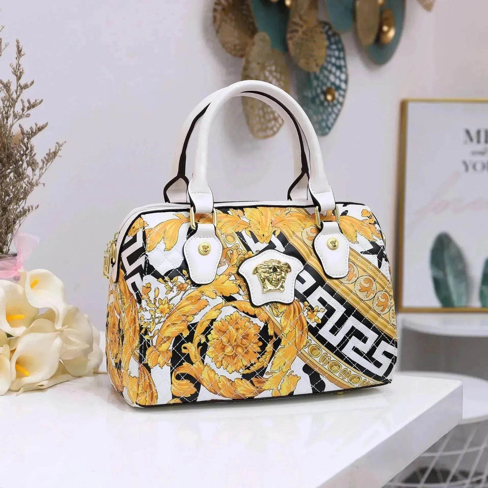 Elegant Explosive Style Ladies Boston Printed PU Leather Vintage Women Handbag - EX-STOCK Canada