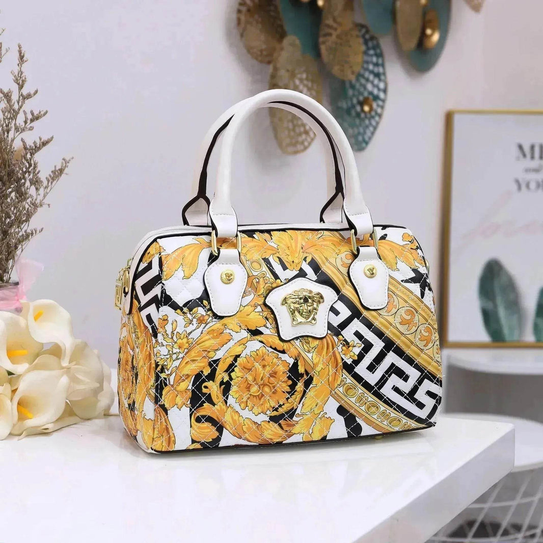 Elegant Explosive Style Ladies Boston Printed PU Leather Vintage Women Handbag - EX-STOCK Canada
