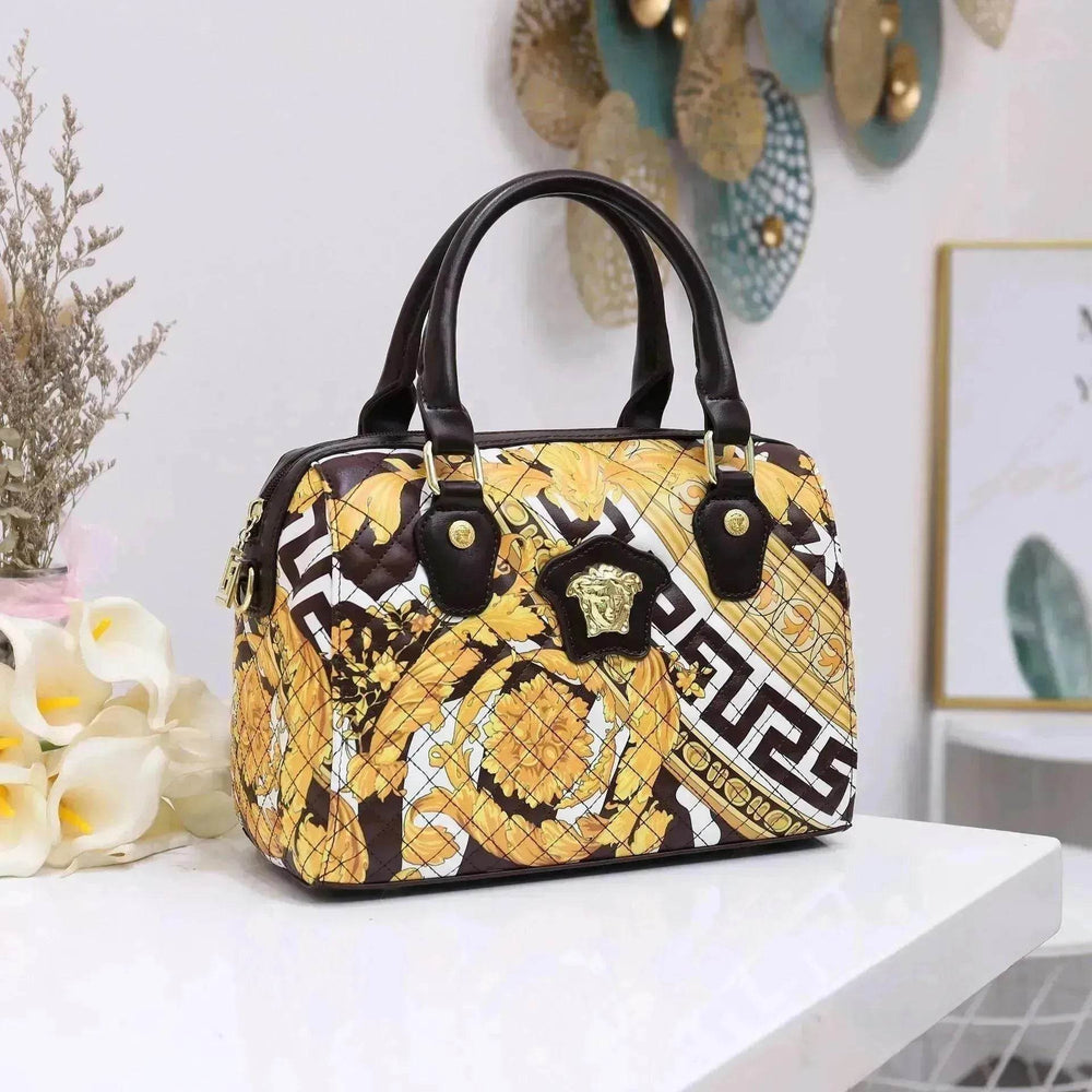 Elegant Explosive Style Ladies Boston Printed PU Leather Vintage Women Handbag - EX-STOCK Canada