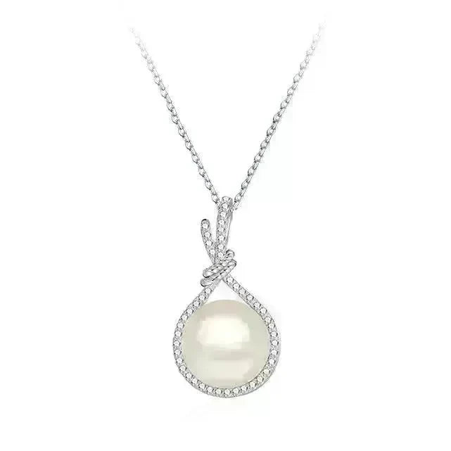 Elegant Natural Shell Pearls White Pearl Pendant Necklace - EX-STOCK CANADA
