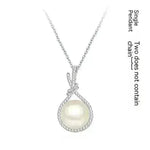 Elegant Natural Shell Pearls White Pearl Pendant Necklace - EX-STOCK CANADA