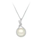 Elegant Natural Shell Pearls White Pearl Pendant Necklace - EX-STOCK CANADA