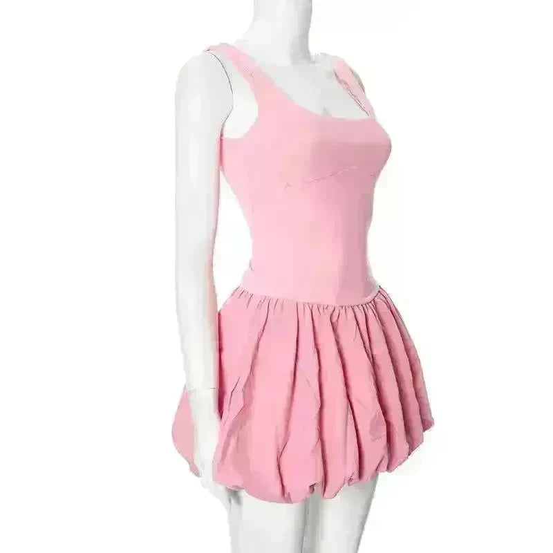 Elegant Sleeveless Fashion Stitching Vest Mini Dress - EX-STOCK CANADA