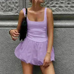 Elegant Sleeveless Fashion Stitching Vest Mini Dress - EX-STOCK CANADA