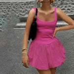 Elegant Sleeveless Fashion Stitching Vest Mini Dress - EX-STOCK CANADA