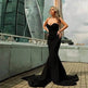 Elegant Strapless Bodycon Dress Bridesmaid Dress Evening Dinner Party Split Long Dress for Women - EX-STOCK Canada