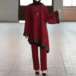 Elegant Two piece Dress Suit for Classy Arab Dubai Turkey Middle East Women Outfit set - EX-STOCK Canada