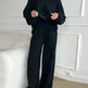 Elegant Women Casual Loose Outfit Female Long Sleeve Top Drawstring Trousers - EX-STOCK CANADA