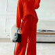 Elegant Women Casual Loose Outfit Female Long Sleeve Top Drawstring Trousers - EX-STOCK CANADA