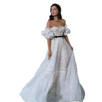 Elegant Women Lace Tube Top Swing Backless Sexy White Dress for Party Dinner - EX-STOCK CANADA