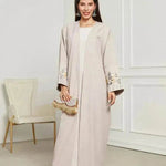 Embroidered Cardigan Abaya Dress Robe for Arab Dubai Turkey Middle East Women - EX-STOCK Canada
