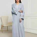 Embroidered Cardigan Abaya Dress Robe for Arab Dubai Turkey Middle East Women - EX-STOCK Canada