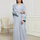 Embroidered Cardigan Abaya Dress Robe for Arab Dubai Turkey Middle East Women - EX-STOCK Canada