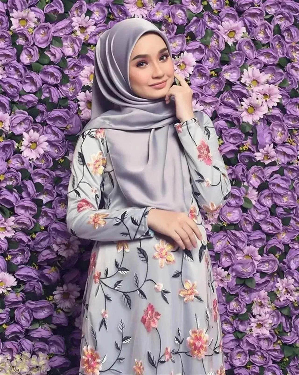 Embroidered Mesh Middle East Turkey Dress - EX-STOCK Canada