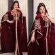Embroidered Turkish Sequined Gold Velvet Dubai Middle East Women Dress - EX-STOCK Canada
