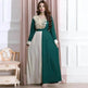 Embroidery Applique Tunic Dinner Party Robe Abaya Dress for Arab Dubai Turkey Middle East Women. - EX-STOCK Canada