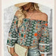European American Fashion Floral Print Women's Blouse - EX-STOCK CANADA