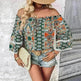 European American Fashion Floral Print Women's Blouse - EX-STOCK CANADA