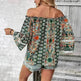 European American Fashion Floral Print Women's Blouse - EX-STOCK CANADA