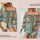 European American Fashion Floral Print Women's Blouse - EX-STOCK CANADA