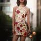 European And American Embroidery Three-dimensional Flower Halter Slim Fit Dress - EX-STOCK CANADA