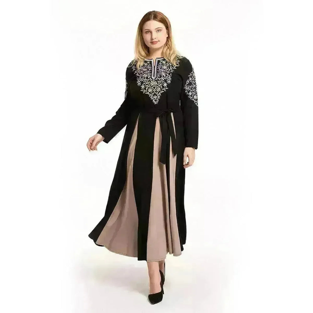 European And American Large Fashion Embroidery Dress - EX-STOCK CANADA