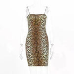 European And American Leopard Print Sleeveless Mini Dress - EX-STOCK CANADA