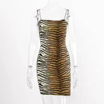 European And American Leopard Print Sleeveless Mini Dress - EX-STOCK CANADA